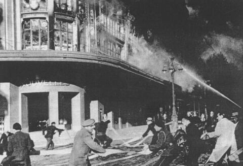 L'incenidie des nouvelles galeries